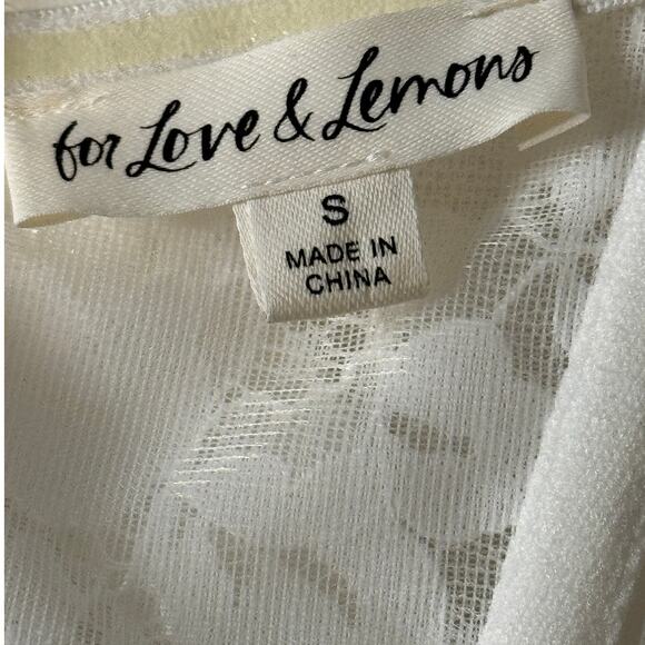 For Love & Lemons White Strapless High Low Maxi Dress Size Small - Picture 16 of 16